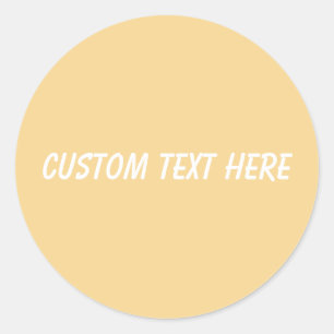 Sticker Rond Couleur uni vintage jaune pâle