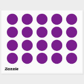 Sticker Rond Couleur Uni Violet (Feuille)