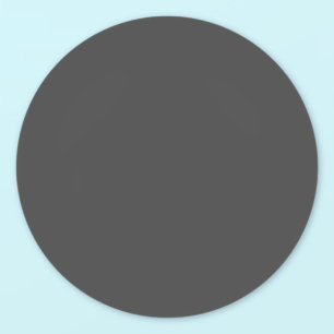 Sticker Rond Couleur unie simple de gris foncé