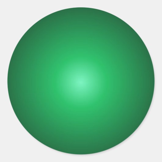 Sticker Rond Couleur verte élégante personnalisée Modèle blanc  (Devant)