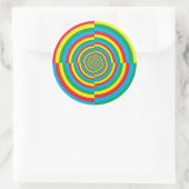 Sticker Rond couleur vortex rouge jaune vert bleu cible (Sac)