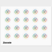 Sticker Rond Couleur XABY (Feuille)