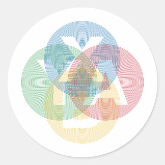 Sticker Rond Couleur XABY