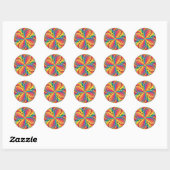 Sticker Rond Couleurs arabes (Feuille)