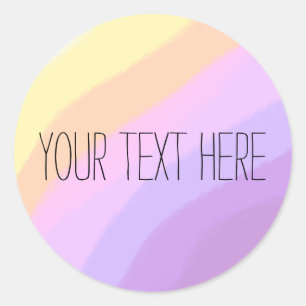 Sticker Rond couleurs au néon lumineuses mignonnes de licorne
