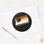 Sticker Rond Couleurs de la fierté de l'ours (Enveloppe)