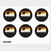 Sticker Rond Couleurs de la fierté de l'ours (Feuille)