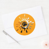 Sticker Rond Couleurs de la fierté de l'ours (Enveloppe)