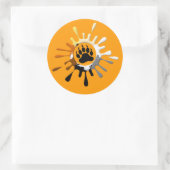 Sticker Rond Couleurs de la fierté de l'ours (Sac)