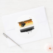 Sticker Rond Couleurs de la fierté de l'ours (Enveloppe)