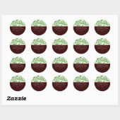 Sticker Rond Couleurs de la Terre (Feuille)