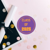 Sticker Rond Couleurs de l'école violet et orange Année