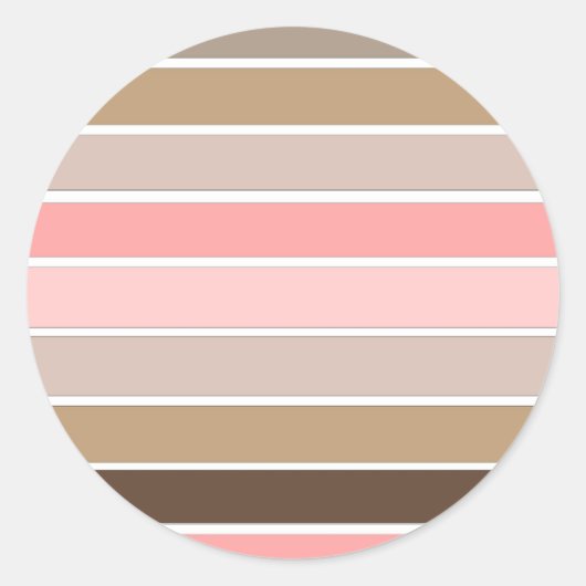 Sticker Rond Couleurs du coquillage de cône (Devant)