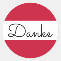 Couleurs du drapeau autrichien Danke