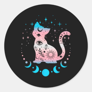Sticker Rond Couleurs du drapeau de la fierté transgenre Amoure