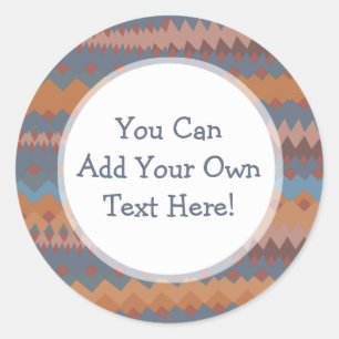 Sticker Rond Couleurs du sud-ouest de zigzag mexicain de Cinco