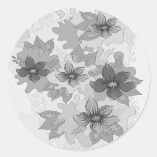 Sticker Rond Couleurs gris monochromes