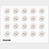 Sticker Rond Couleurs holographiques Or Script Esperluette (Feuille)