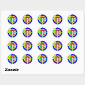 Sticker Rond Couleurs Jour Pi (Feuille)