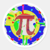 Sticker Rond Couleurs Jour Pi (Devant)