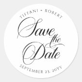 Sticker Rond Couleurs modifiables Enregistrer la date Minimalis (Devant)