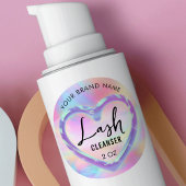 Sticker Rond Couleurs néon Holographique Girly Lash Nettoyeur d