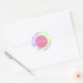 Sticker Rond couleurs pastel (Enveloppe)