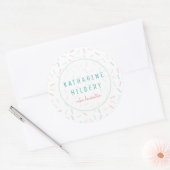 Sticker Rond Couleurs pastel Parsemées de blanc (Enveloppe)