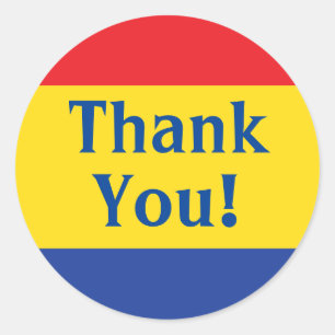 Sticker Rond Couleurs primaires Fête d'anniversaire