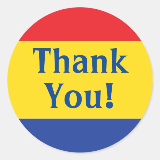 Sticker Rond Couleurs primaires Fête d'anniversaire (Devant)