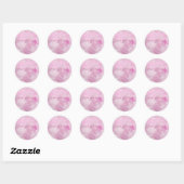 Sticker Rond Couleurs roses (Feuille)