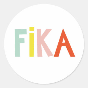 Sticker Rond Couleurs Suédoises Fika