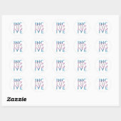 Sticker Rond Couleurs Trans Inclusives (Feuille)