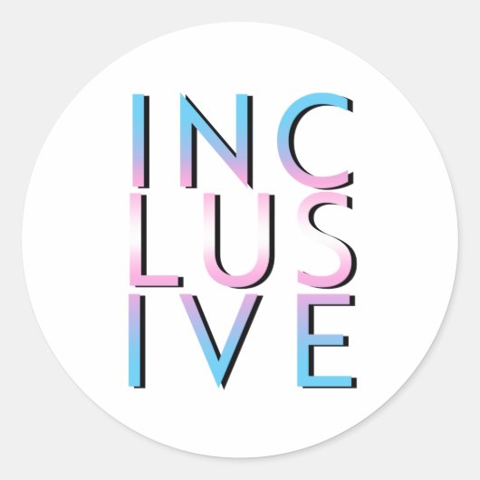 Sticker Rond Couleurs Trans Inclusives (Devant)