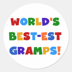 Sticker Rond Couleurs vives Meilleurs Cadeaux Gramps du monde