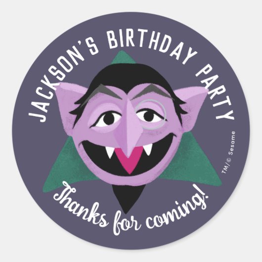 Sticker Rond Count Face Anniversaire (Devant)