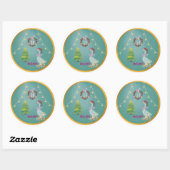 Sticker Rond Country Christmas Goose  (Feuille)