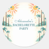 Sticker Rond Country Club Pickleball Bachelorette (Devant)
