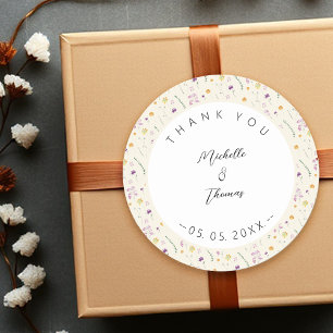 Sticker Rond Country Fleurs sauvages Fairy Garden