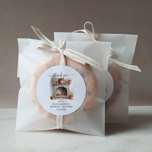 Sticker Rond Country Kitchen | Remerciements pour une réception