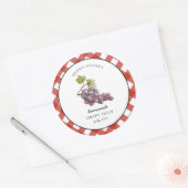 Sticker Rond Country style Grape Jelly Canning jar label  (Enveloppe)