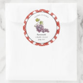 Sticker Rond Country style Grape Jelly Canning jar label  (Sac)