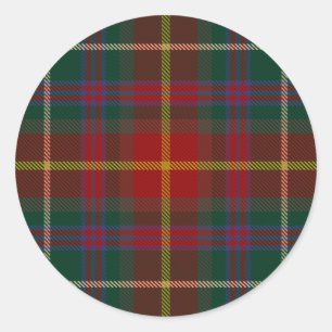 Sticker Rond County Meath Irish Tartan