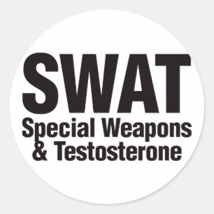 Sticker Rond COUP, armes spéciales et testostérone