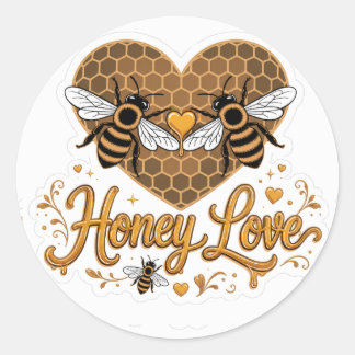 Sticker Rond Coup de foudre au premier bourdonnement