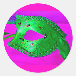 Sticker Rond Coup de mascarade