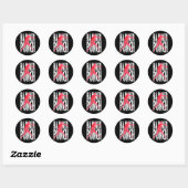 Sticker Rond Coup de poing de boxe MMA (Feuille)
