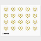 Sticker Rond Coupe-couronne-cyclage (Feuille)