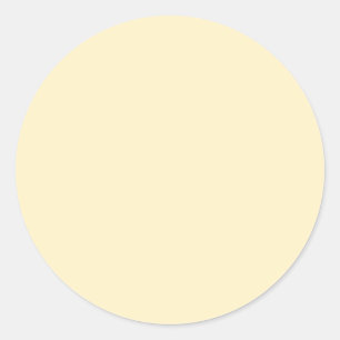 Sticker Rond Coupe de beurre pâle Couleur uni jaune