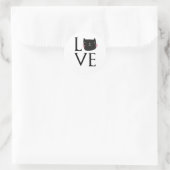 STICKER ROND COUPE DE CAFÉ LOVE CAT (Sac)